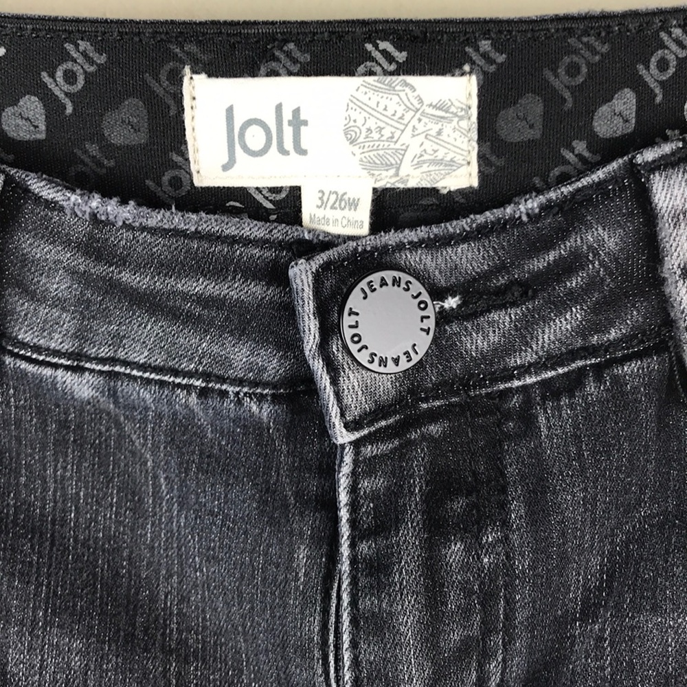 Jolt Black Rip Style Jeans - Picture 6 of 8